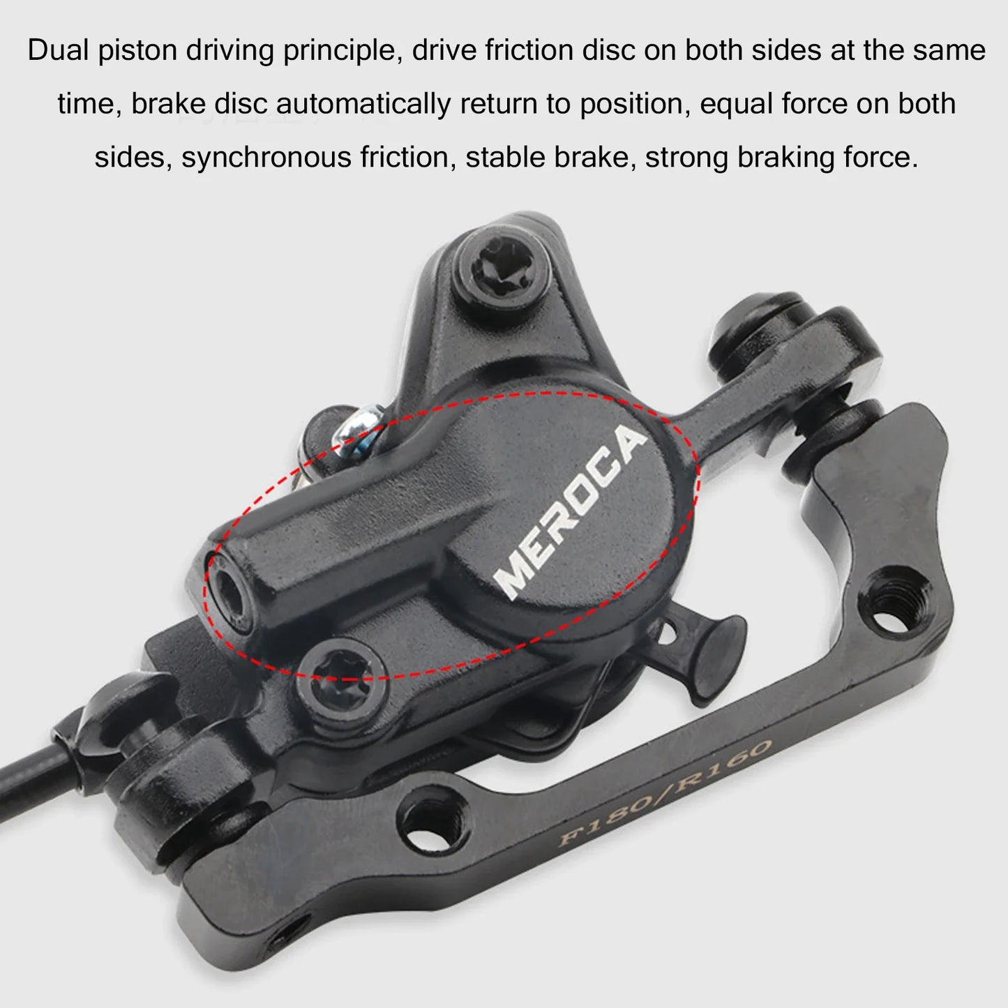 Bicycle Brake Hydraulic Disc Brake  Bicycle Oil Brake Mountain Bike Brake Front Rear Bike Caliper Clamp Bike Parts