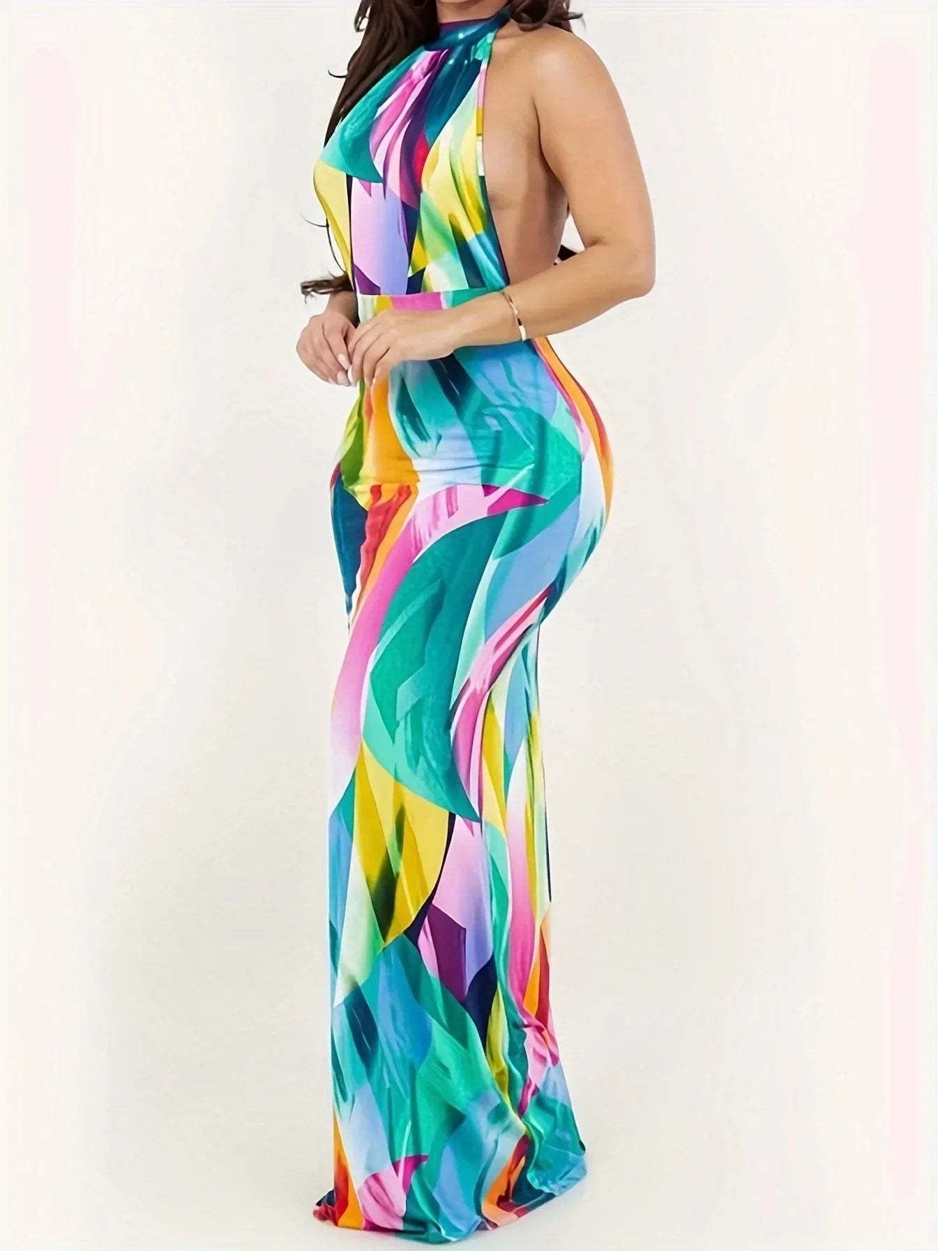 31337 New Women's Clothing European Style Halter Neck Dress Sleeveless Vestido Unique Amazon Best Seller Fashionable Dress