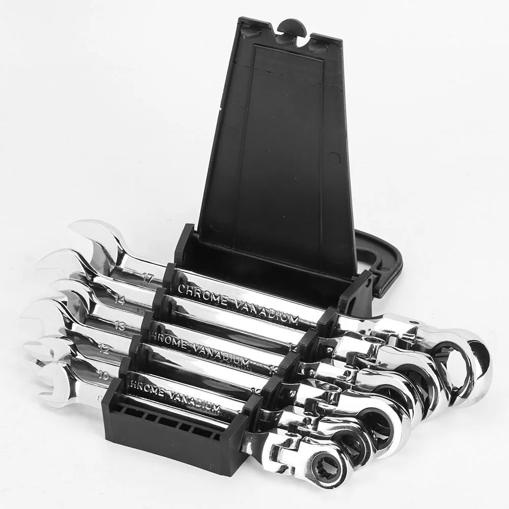 Flexible  Multi functional Ratchet Conination Spanner Wrench 8-17mm Repair Tools Set Spanner Combination Wrench Set