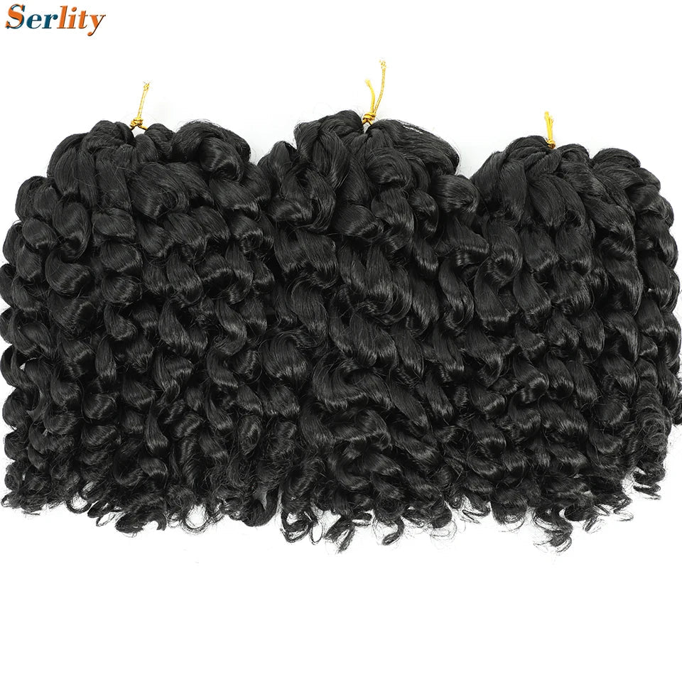 3 Packs Wand Curl Jamaican Bounce Crochet Hair 8inch T Purple 27 30 350 Bug Ombre Blonde Synthetic Jumpy Wand Curly Hair 60Roots