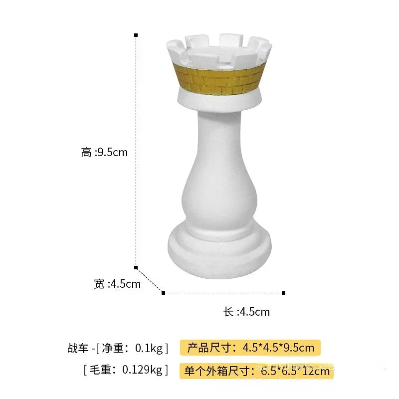 Resin Retro International Chess Figurine