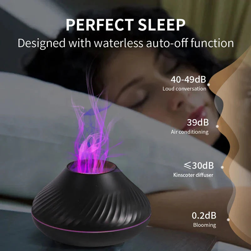 Humidifier with Color Flame Night Light