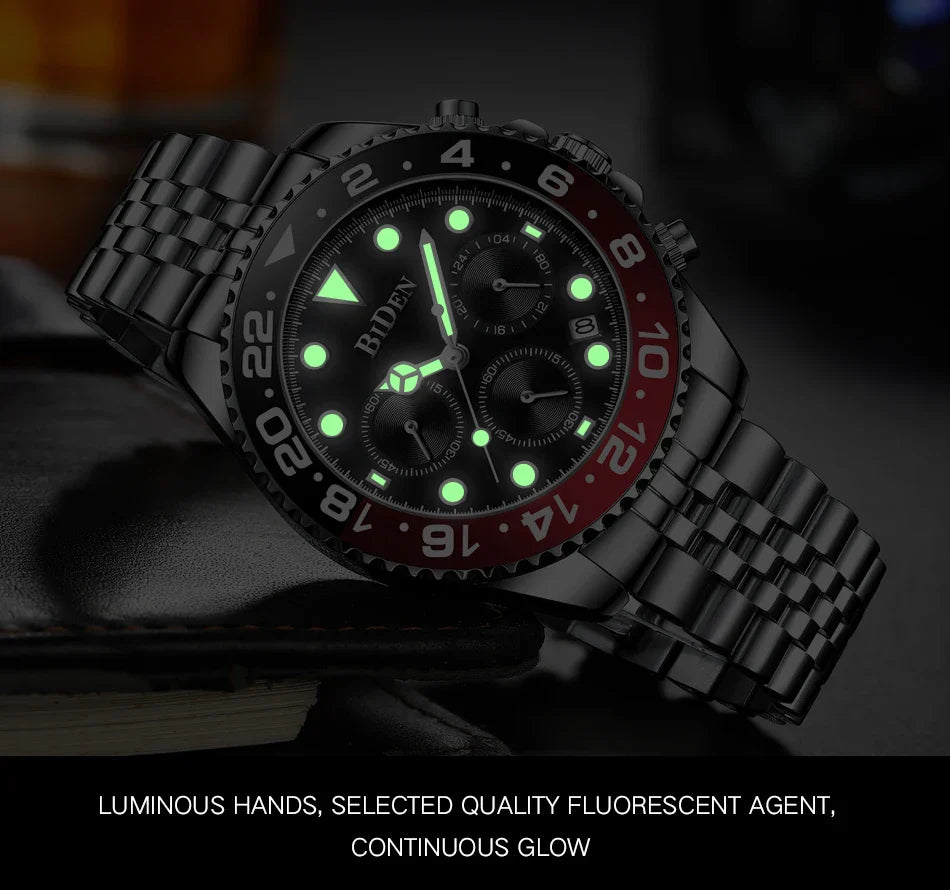 Men's Multi functional Waterproof Quartz Watch