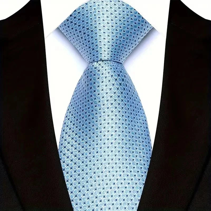 41 Colors 8CM Mens Ties Green Blue Plaid Stripes Floral Classic Business Jacquard Woven Neck ties For Wedding and Party