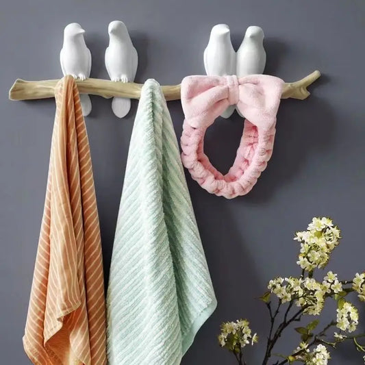 Nordic Resin Bird Wall Hook – Decorative Coat & Key Hanger