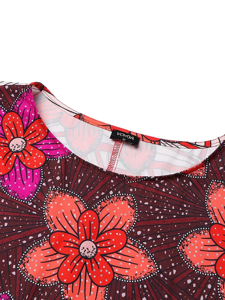 Plus Size Women's Summer Party Maxi Dress Bohemian Sundress Robe