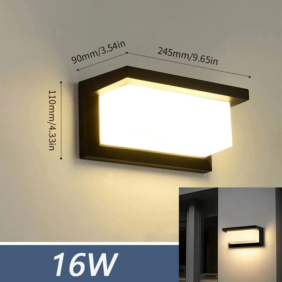 Led Outdoor Wall Light Waterproof IP66 Motion Sensor