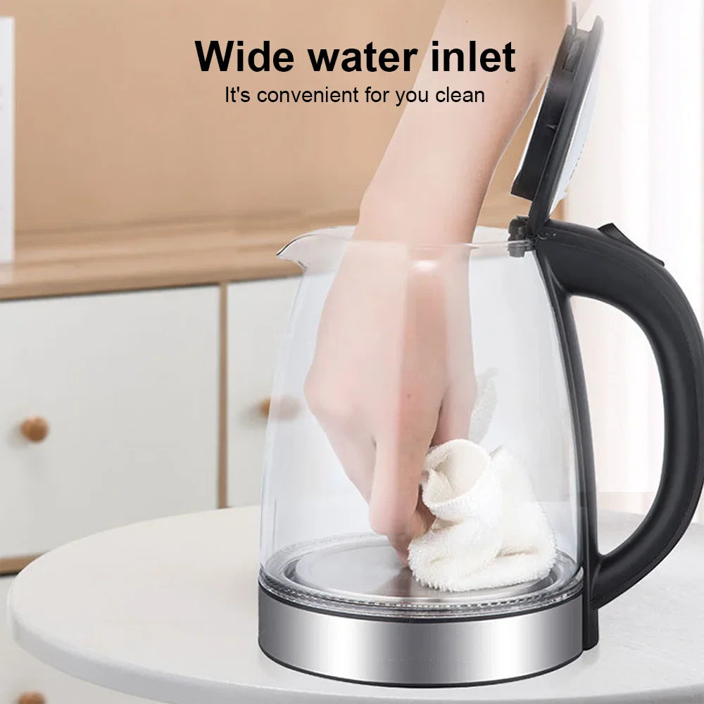 1.8L Electric Kettle 1500-1800W Glass Tea Kettle Water Boiler 220V Auto Shut-Off Electric Kettle Home Kitchen Appliances