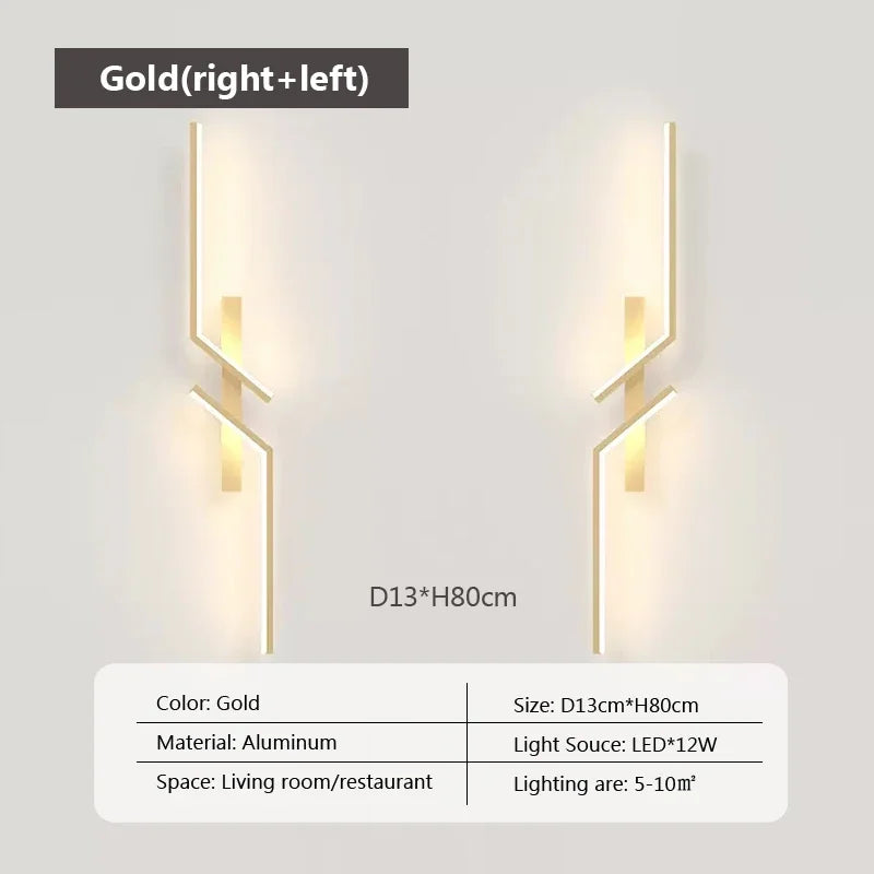 LED Wall Lamp Modern Minimalist Strip Wall Decor Lights