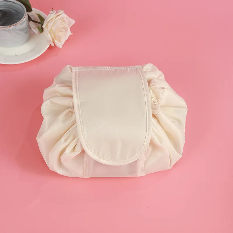 Drawstring Cosmetic Bag Travel Storage Pearl Makeup Bag Organizer Female Make Up Pouch Portable Waterproof Toiletry Beauty Case