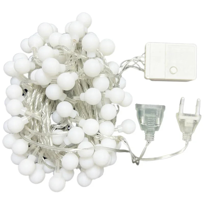 10M 220V Power Ball LED String Lights For Decoration