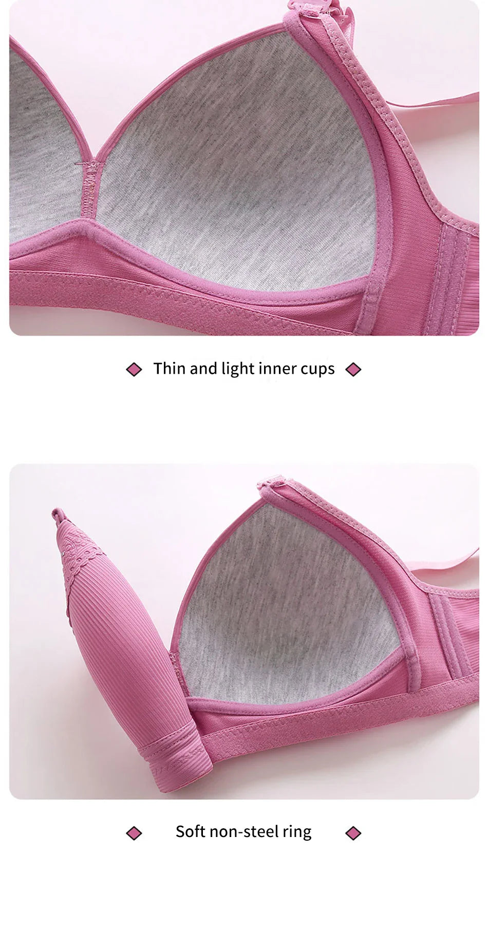High-Quality Women Full Cup Bra Daily Comfort and Support Nursing Bras Comfortable Breathable Leisure Simplicity Women Bra
