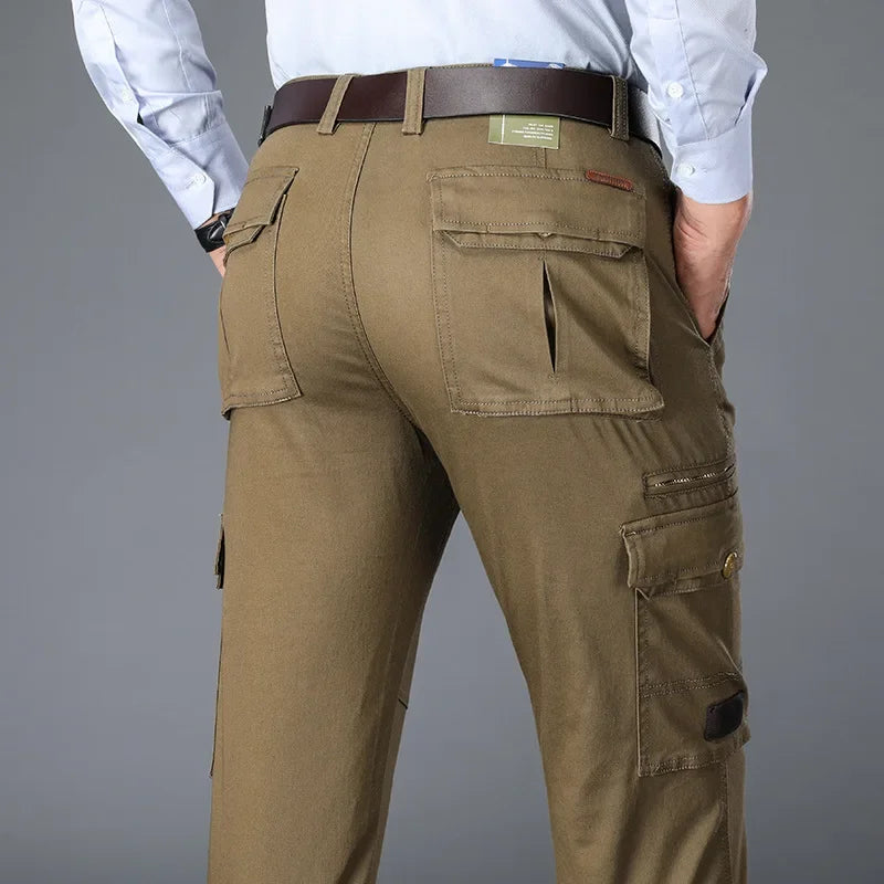 Cargo Pants Military Style Autumn Spring Army Cotton Men's Many Pockets Tactical Straight Fit Work Trousers Male Combat Joggers