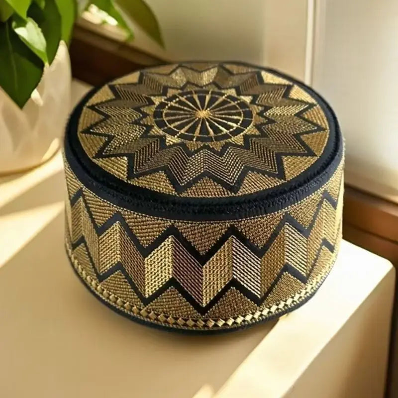 Muslim Caps for Men Eid Ramadan Prayer Clothing with Embroidery Islamic Turkey Hats Gold Turban Cap Headscarf Bonnet Elegant
