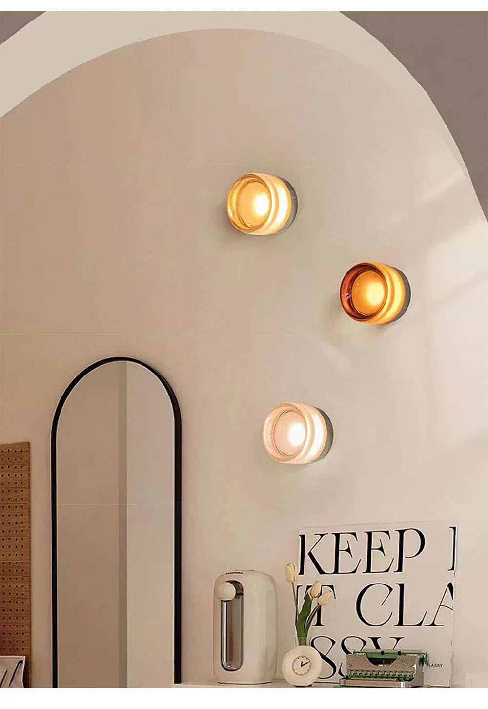 Modern Jelly LED Wall Lamp – Round Glass Wall Light