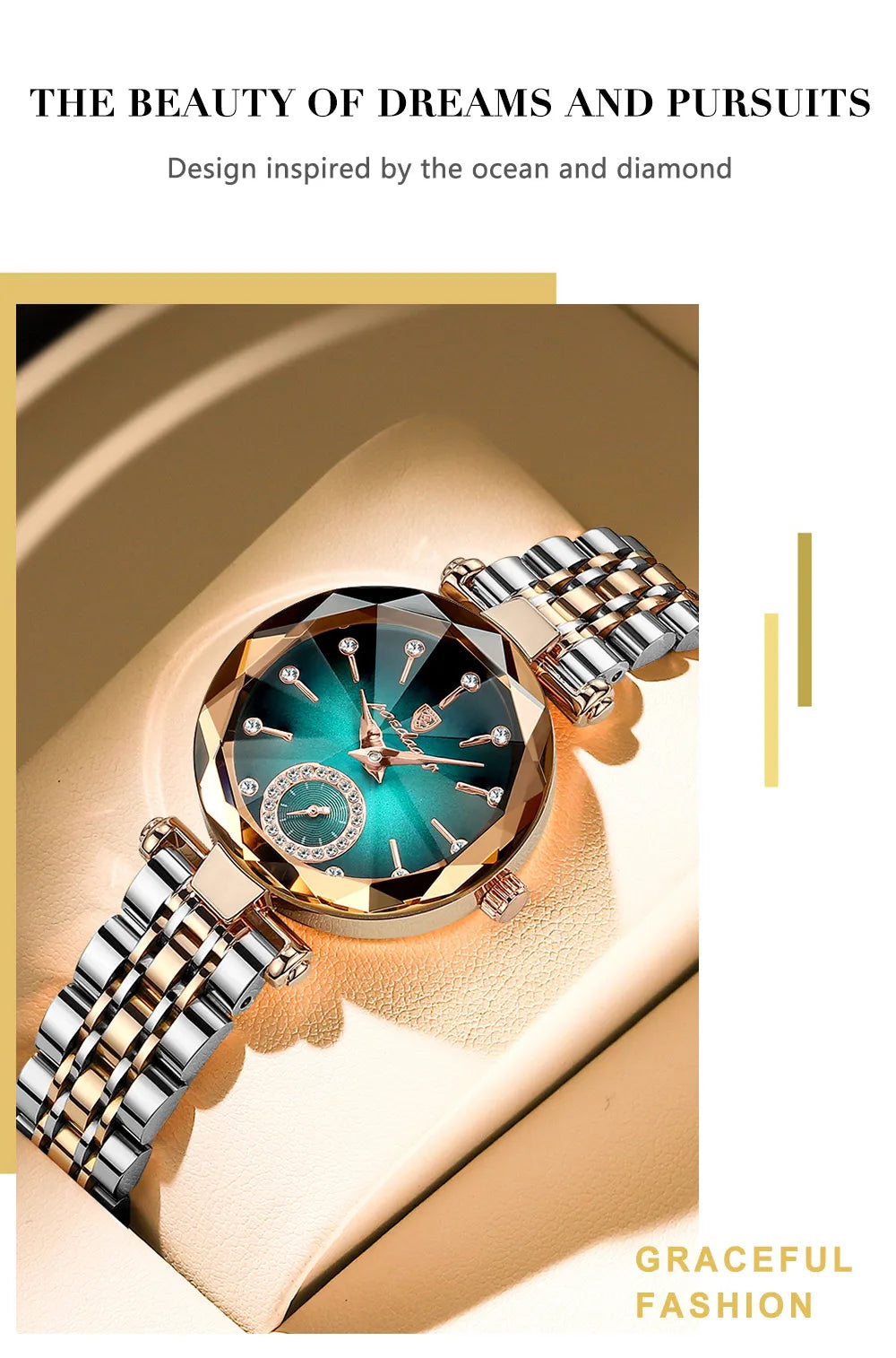 Luxury Elegant Ladies Wristwatch Waterproof Stainless Steel Watch for Woman Simple Casual Dress Women's Quartz Watches