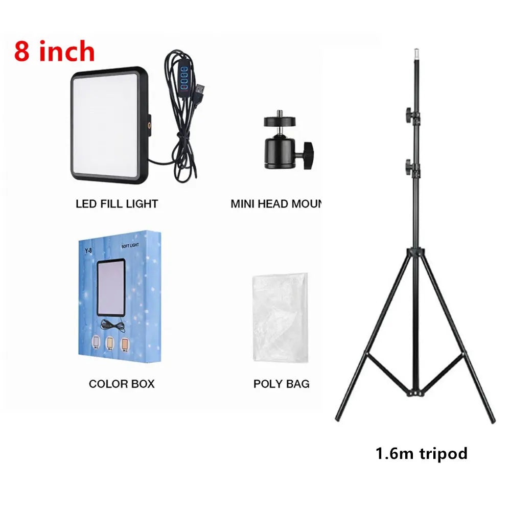 New 8/12inch LED Video Light Panel