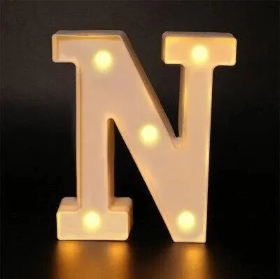 Alphabet LED Night Lights Number Letter Lamp 16cm
