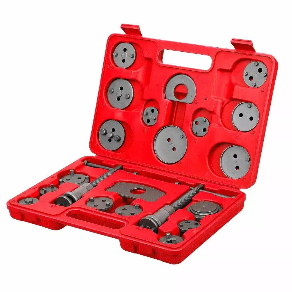22Pcs/Set Car Universal Disc Piston Caliper Brake Rewind Wind Back Tool Kit Set With Case Garage Repair Hand Tools