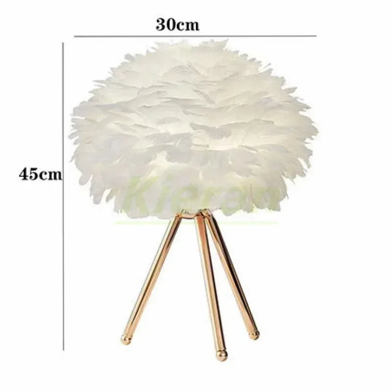 Modern Simple Feather LED Table Lamp
