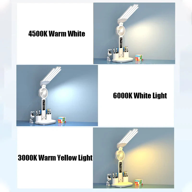 3in1 Multifunction Table Lamp LED Four-headed Folding