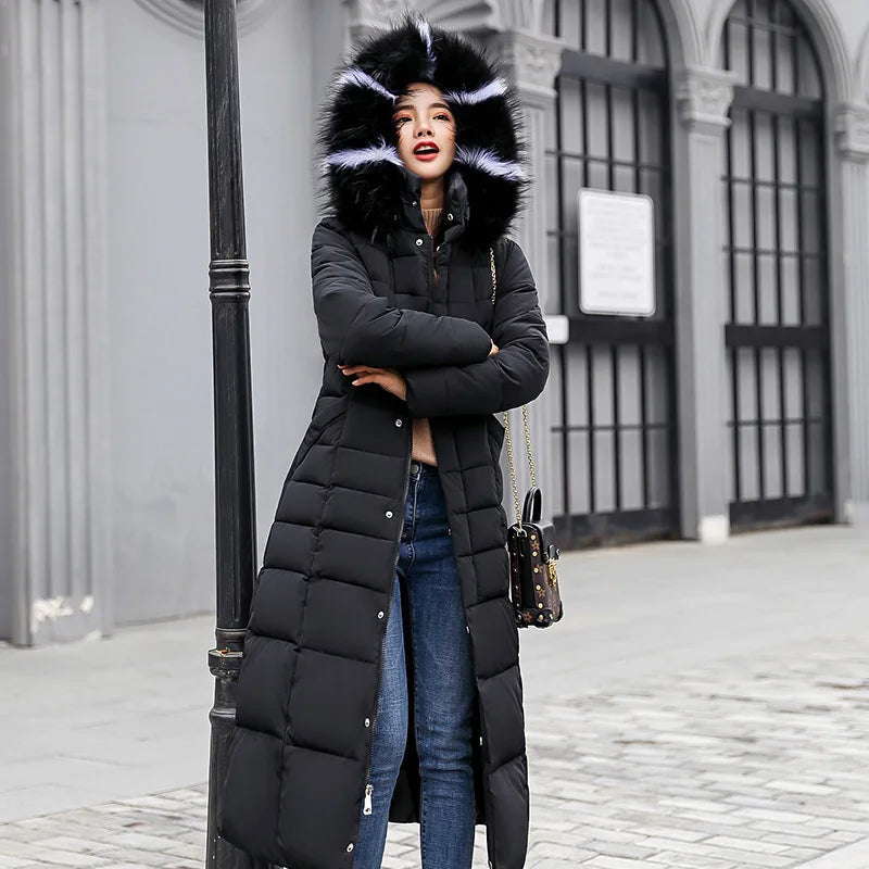 Women's Cotton Padded Warm Thick Parka Jackets