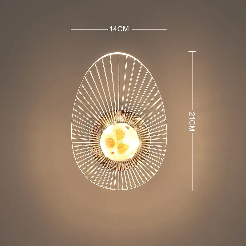 LED Wall Sconce Light Acrylic Bedside Wall Lamp 3-color light