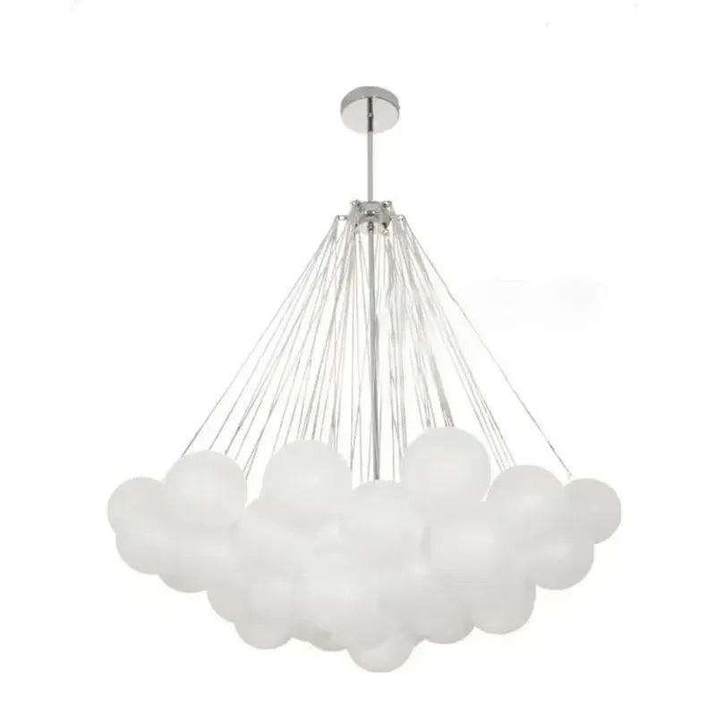 37 Glasses Bubble Chandeliers Frosted Glass Gold Black Pendant Light