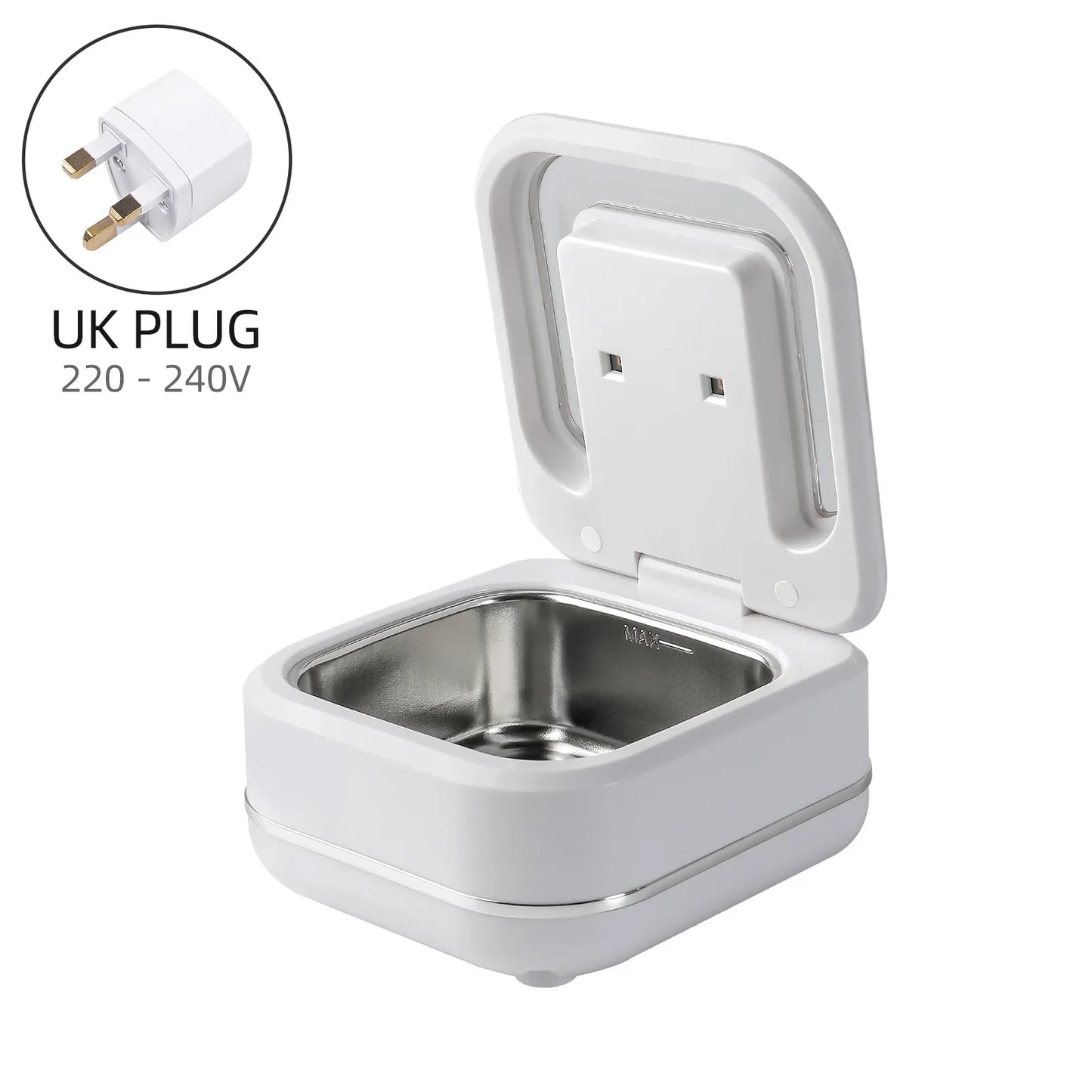 Household Ultrasonic Cleaner Ultrasound Jewelry Cleaner UV Light Sterilization Ultrasonic Dentures Retainer Washing Machine