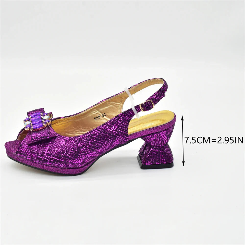 New Fashion Italian Shoes with Matching Bags for Nigeria Women Ladies Shoe and Bag Set Latest Designers Luxury Woman Pumps