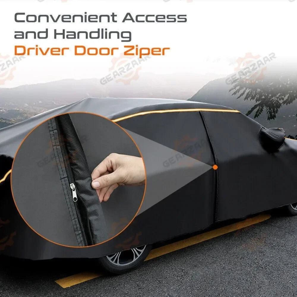 Waterproof 6 Layer Car Cover Heavy Duty Cotton Lined UV Protection - S M XL XXL
