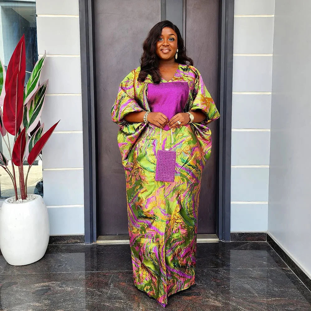 Luxurious african dresses for woman  jacquard fabric african dresses  church african dresses for woman party
