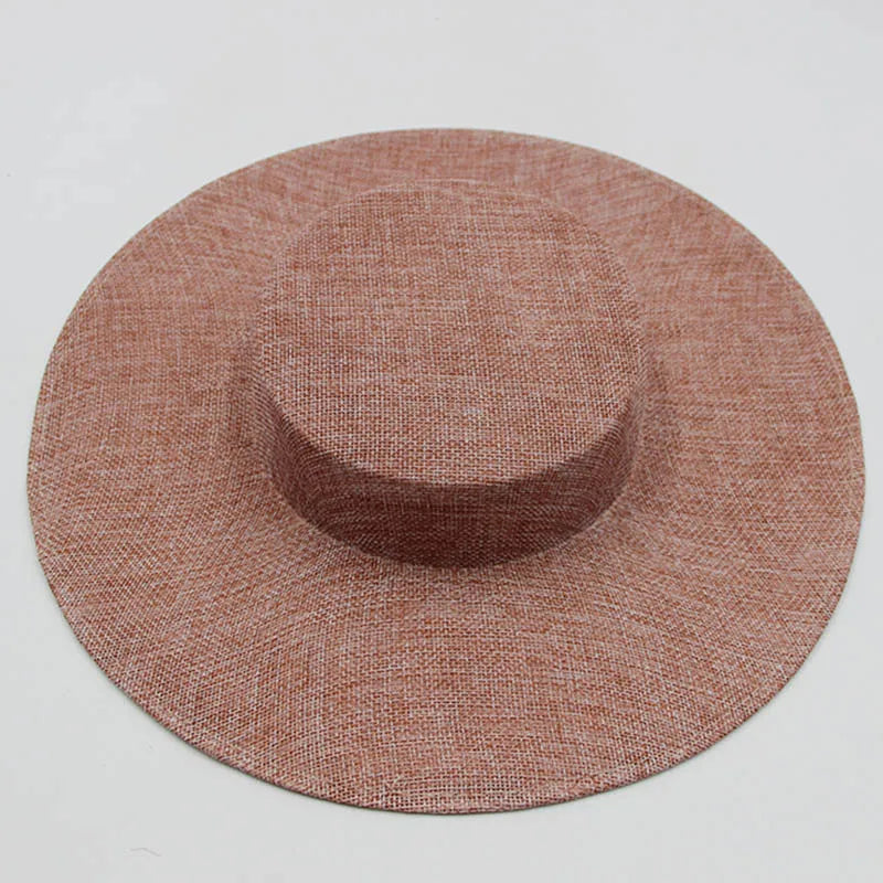 Ladies Fascinators Millinery Hat Base Party Wedding Fake Sinamay Hat Wide Brim DIY Kentucky Derby Headpiece Hair Accessories