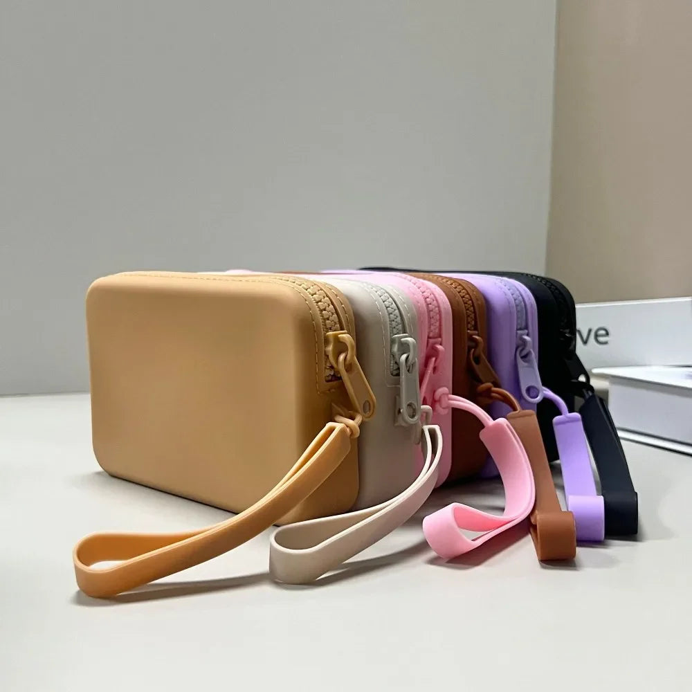 New Multifunction Rectangular Wallet Space Saving Waterproof Storage Bag Silicone Coin Purse Men