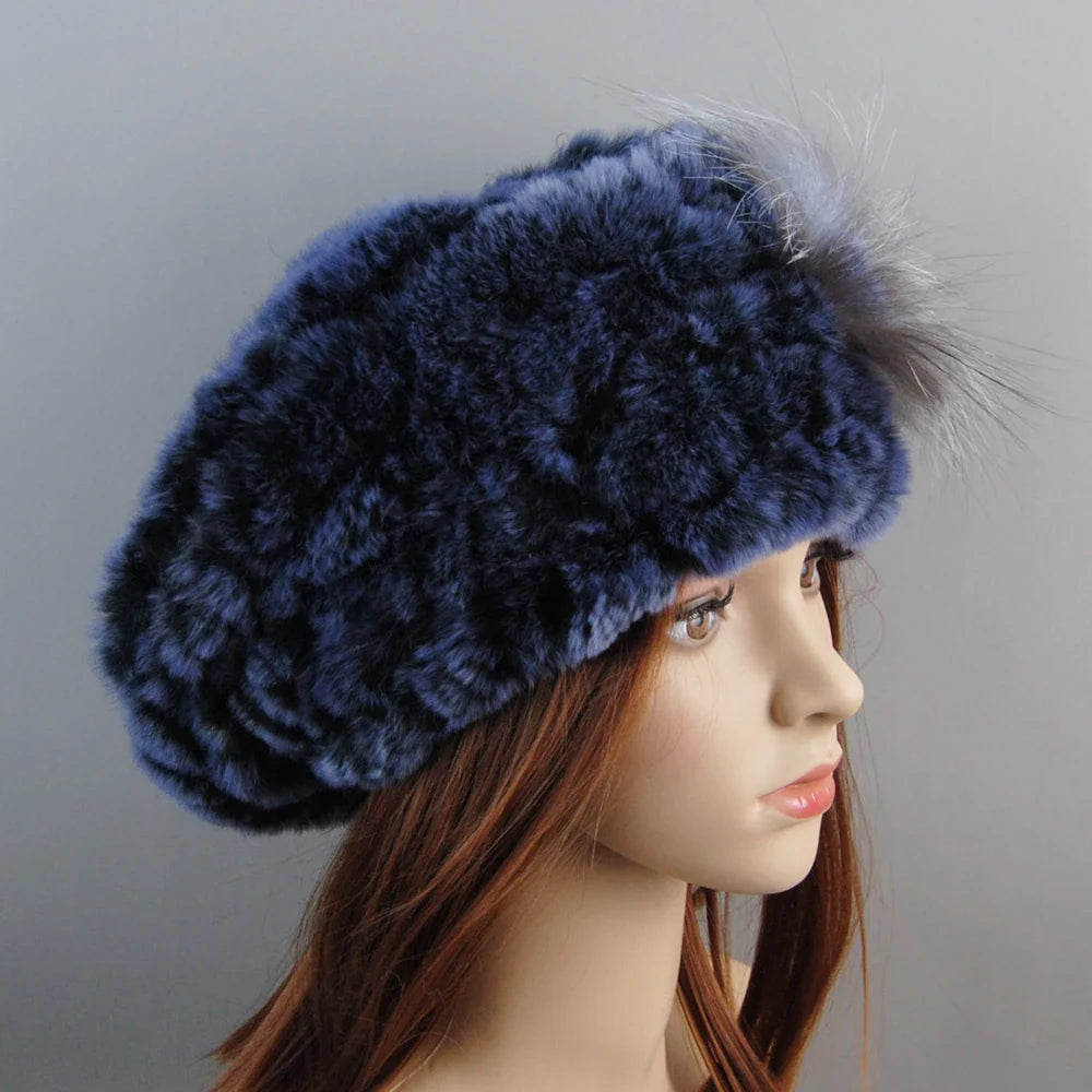 Winter Women's Faux Fur Hats And Scarves