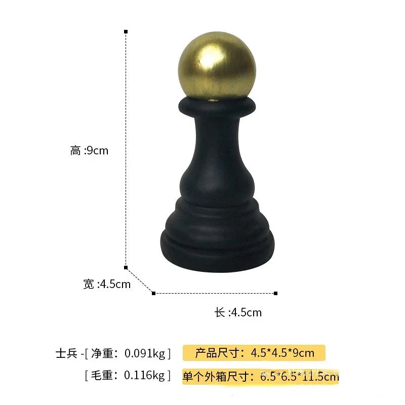 Resin Retro International Chess Figurine