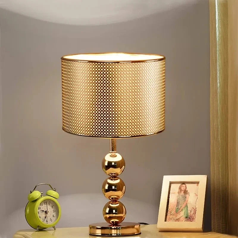 Modern Table Lamp Living Room Silver Gold