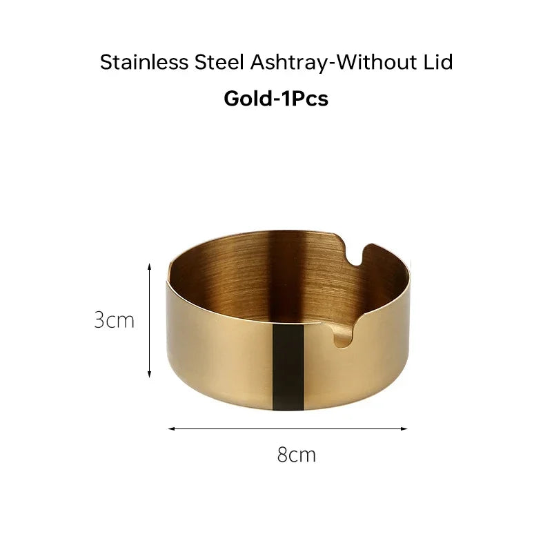 New Creative Ashtrays With Lid Walnut Wood