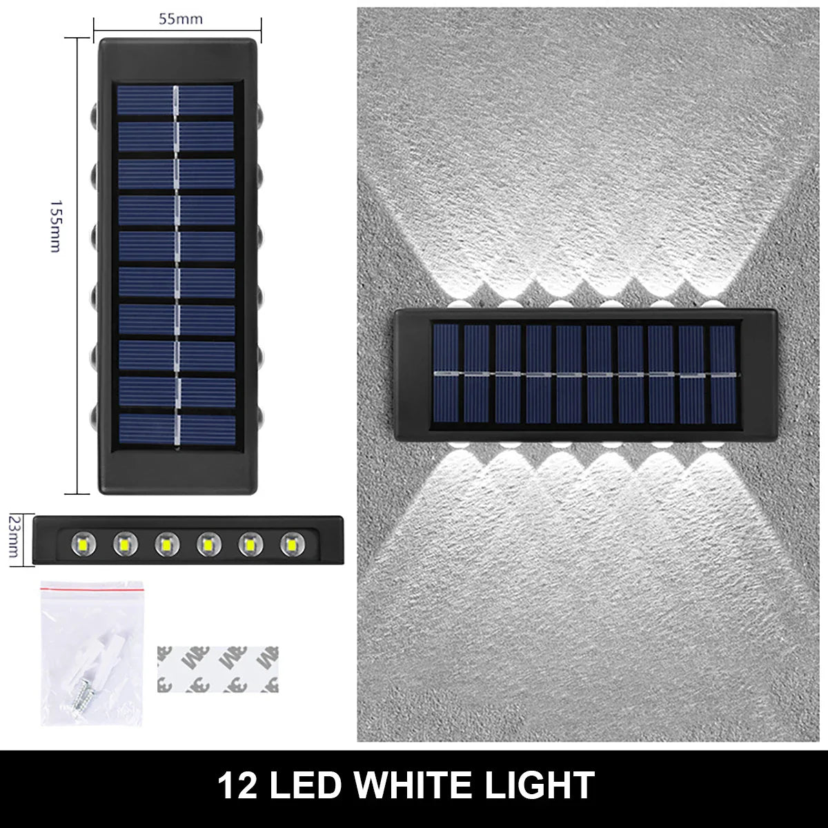 Solar LED Wall Lamp Outdoor Waterproof