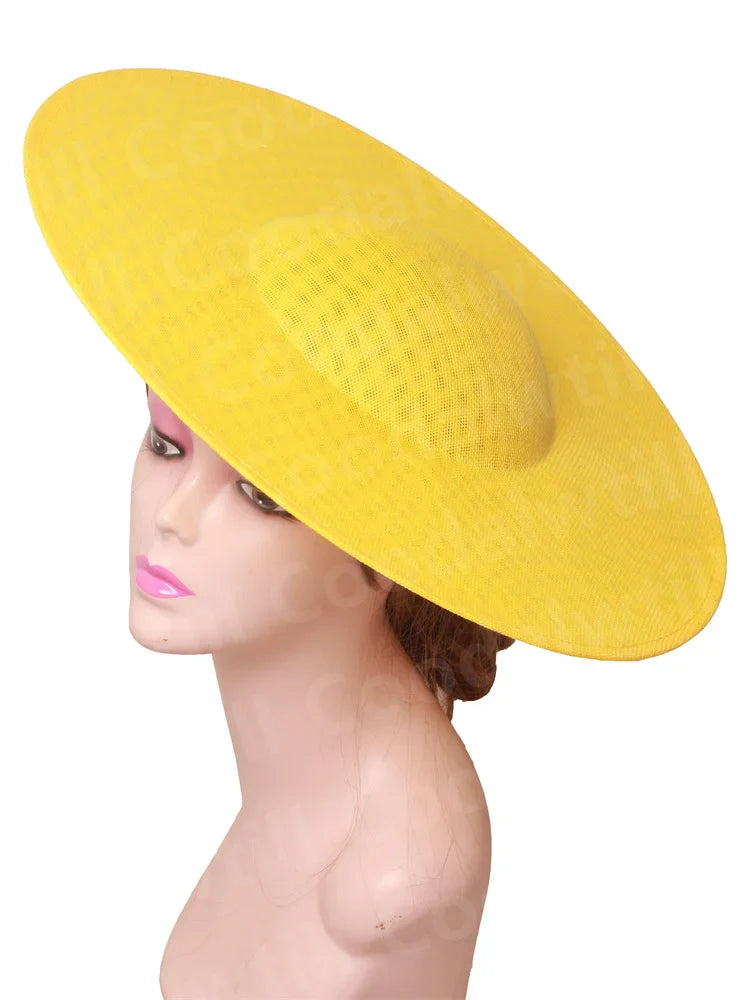 40CM Big Fascinators Base DIY Hair Accessories Hat Women Derby Wedding Headpiece Ladies Church Race Maillinery Cap Supplies