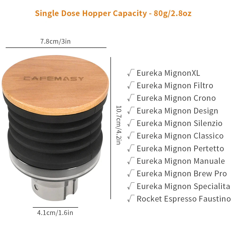 Coffee Beans Grinder Single Dose Hopper/Bellows Coffee Grinder Bean Bin Blowing Cleaning Tools For Eureka Mignon And Helios