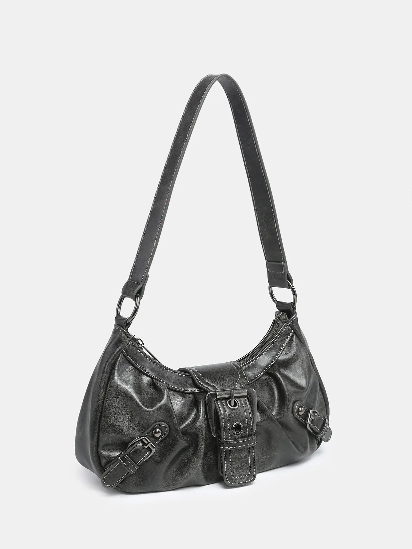 Hot Selling Maillard-Style Retro Small Bag Spicy Girl Y2K Wasteland-style Vintage Leather Shoulder Armpit Bag 2025