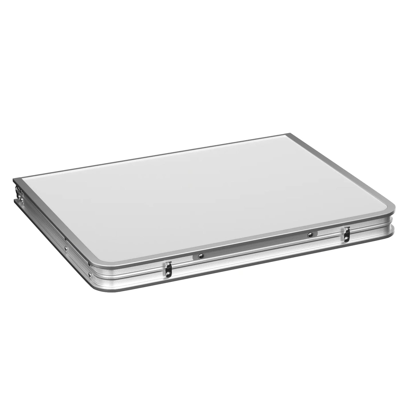 Mini Folding Picnic Table with Carry Handle, Aluminum Frame, Laptop Table for Sofa Bed Couch Floor, 60x40x24cm, Green/White