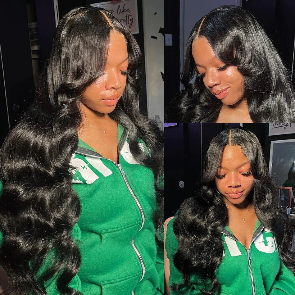 Body Wave Lace Front Human Hair Wig 30 40 Inches 200 Density Brazilian Remy 13x6 Transparent Hd Lace Frontal Wigs For Women