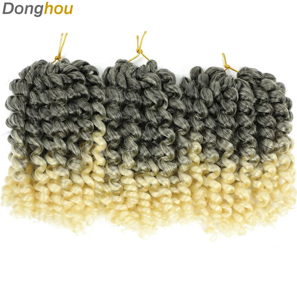 Ombre Jumpy Red Ginger Wand Curls Crochet Hair 1B 27 30 350 613 Purple Grey Colors jamaican twist braiding Hair 20 Strands/Pack