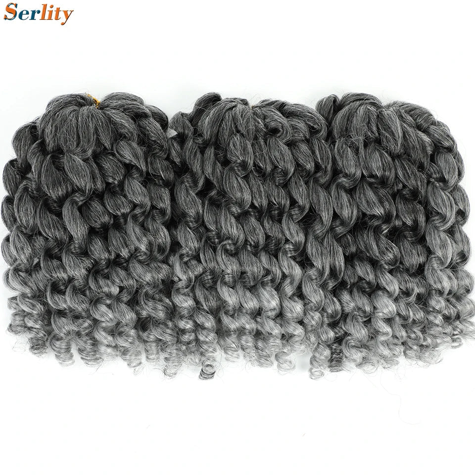 3 Packs Wand Curl Jamaican Bounce Crochet Hair 8inch T Purple 27 30 350 Bug Ombre Blonde Synthetic Jumpy Wand Curly Hair 60Roots