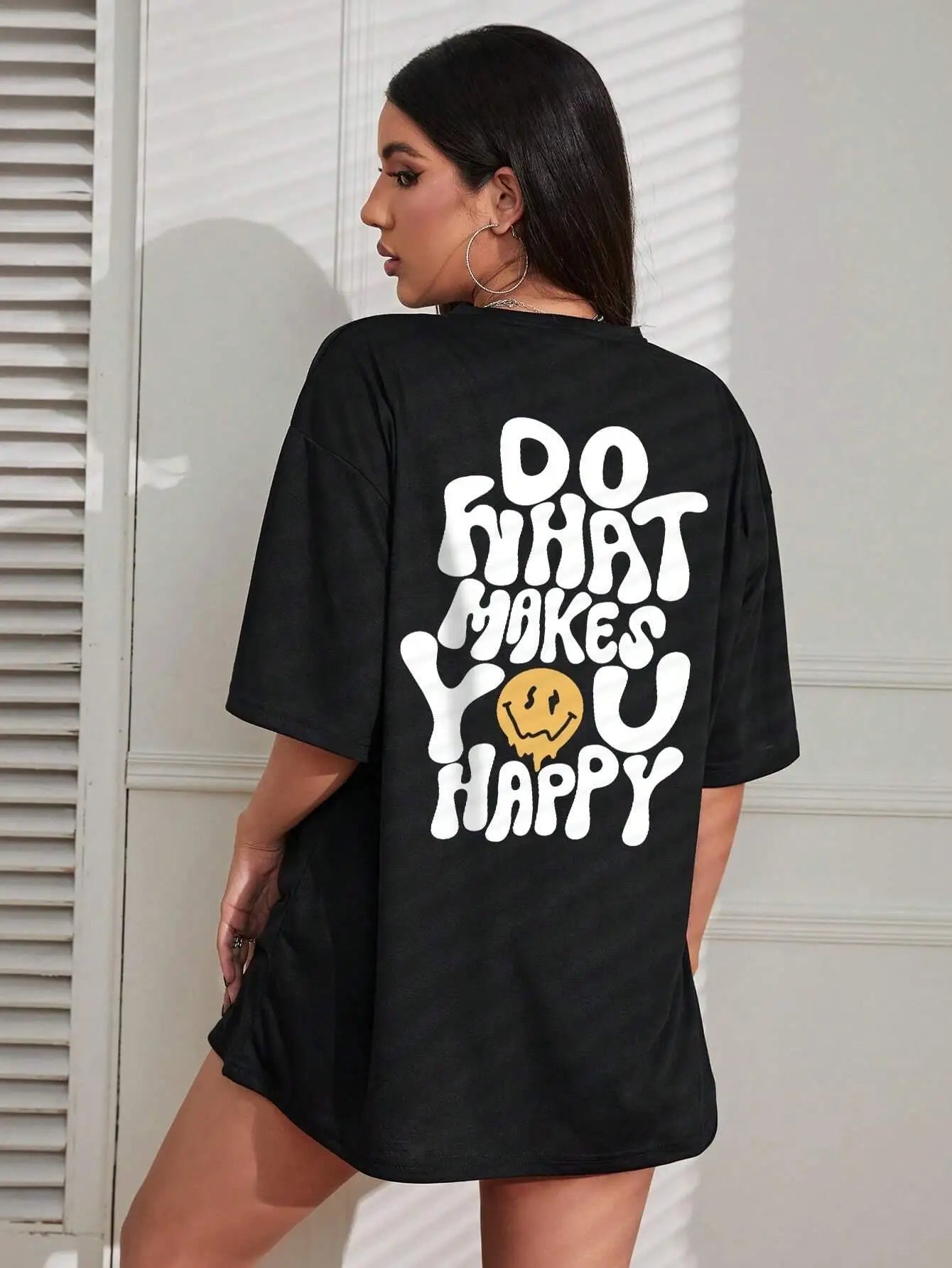 Do What Makes You Happy Oversized T-Shirt - Cotton Streetwear Tee