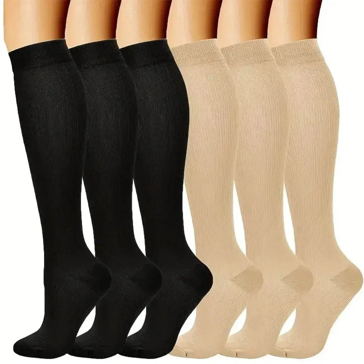 Black Skin Compression Socks