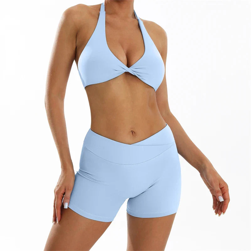 Butt Lifting Sports Set Shorts Gym Exercise Clothes Women's Yoga Suit For Fitness Short and Underwear Training Workout Tracksuit