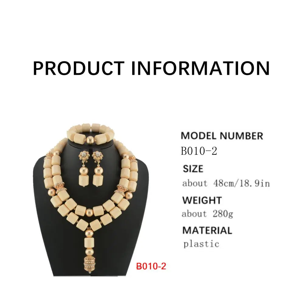 Latest African Wedding Resin Beads Fashion African Beads Jewelry Sets Hot Nigerian Wedding African Beads Jewelry Set